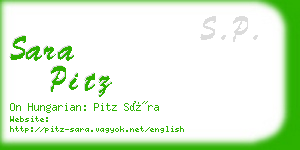 sara pitz business card